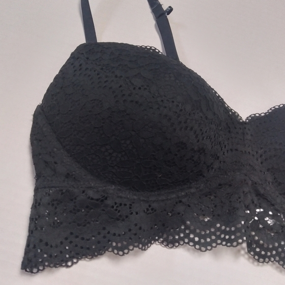 Xhilaration Black Lace Longline Bra Size 34C - Picture 3 of 13